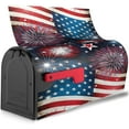 thumbnail image 4 of 4th of July American Flag Mailbox Covers Magnetic Standard Size 18x21 Inch Patriotic Mailbox Cover Magnetic Mailbox Covers Post Wraps Letter Box Cover for Home Garden Yard Decor, 4 of 7