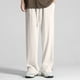 thumbnail image 5 of Puntoco Pantalones de trabajo con bolsillos de color liso para hombre Pantalones casuales de pierna recta, 5 of 5