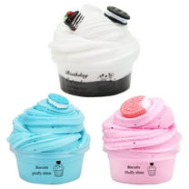 Happy Date 3 Pack Butter Slime Kit,with Fruit,Ice Cream Mini Scented Slime Charms Suppulies,Party Favors Stress Relief Toy for Girls Boys,Non-Sticky & Super Stretchy