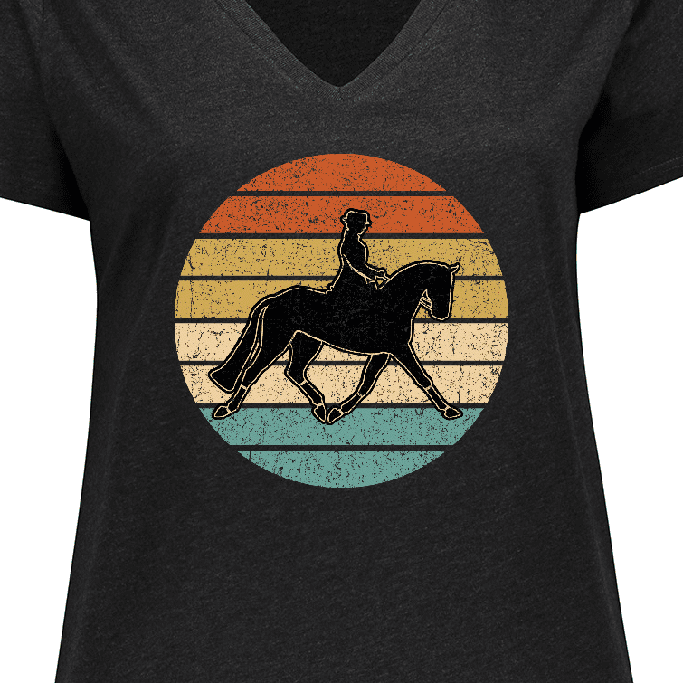 Inktastic Dressage Riding Equestrian Horse Women's Plus Size V-Neck T-Shirt