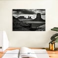 thumbnail image 3 of Elephant Stock Bw Monument Valley National Park Wall Art - Horizontal Canvas Wall Art - Living Room Wall Decor - Nature Canvas - Black And Gray Decor - 12" x 8", 3 of 8