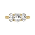 thumbnail image 2 of TimeLe$$ Classics Lab Grown 3 Stone 14K Yellow Gold Oval Diamond Engagement Ring - 4 Carat TW (Ring Size: 5.5), 2 of 6