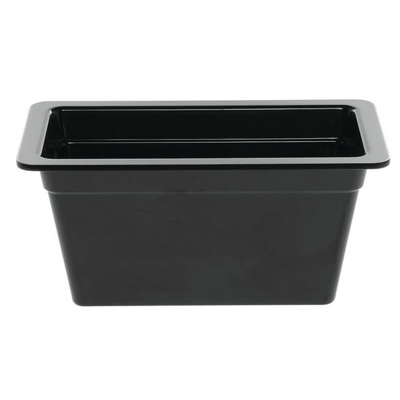 HUBERT® Serving Bowl Display Bowl 1/3 Black Melamine - 12 1/2 L x 6 3/4 W x 6" H