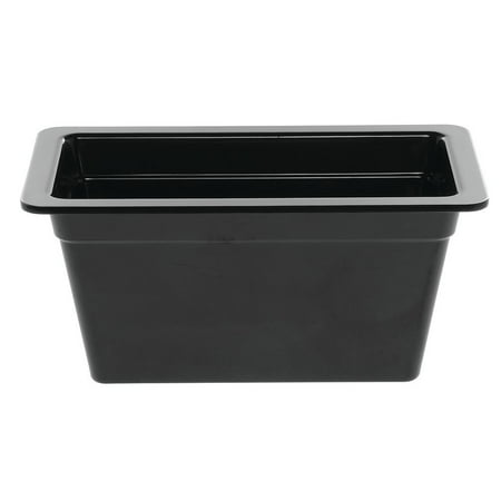 

Hubert 1/3 Size Black Melamine Cold Food Pan - 12 1/2 L x 6 3/4 W x 6 H