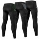 thumbnail image 1 of TFixol 3 paquetes de pantalones de yoga de cintura alta para hombre, deportes de secado rápido, 1 of 8