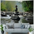 thumbnail image 4 of Orinice River Rocks Forest Tapestry Wall Hanging Unique Style Graphic Tapestries for Home Wall Decor Art Living Room Bedroom 40x30inch, 4 of 6