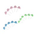 thumbnail image 3 of 12 Piezas De Fieltro De De Pompón De De Cumpleaños Accesorios De Panadería De Rosado Macarena Forma de elefante Topper de pastel, 3 of 8