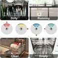 thumbnail image 4 of Aimant pour Lave-Vaisselle Clean Dirty, Aimant Clean Dirty Running Empty pour Lave-Vaisselle, Aimant pour Lave-Vaisselle Dirty Clean avec Colle Double Face (Argent), 4 of 7