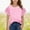 Pink, variant on BRGZLK Boys Girls Summer Casual Top,Children's Trendy Solid Color Round Neck Shirt soft Versatile Short Sleeved T-Shirt Green 7-8 Years