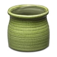 thumbnail image 3 of Maceta de cerámica Cheung's Kifon, curva, color verde oliva medio, 3 of 4