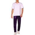 thumbnail image 2 of INSPIRE CHIC Sequins Pants for Men's Party Disco Shiny Straight Leg Trousers 28 Purple, 2 of 6