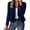 A1 Blue, variant on Cropped Blazers for Women Trendy Dressy Short Suit Jackets Business Casual Open Front Long Sleeve Suit Jacket Cardigan Lightweight Office Wear Short Blazer With Button Work Office Suit Jacket