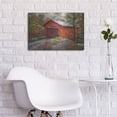 thumbnail image 5 of Luxe Metal Art 'Red Covered Bridge' by Chuck Pinson Metal Wall Art, 24" x 16", 5 of 8