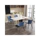 thumbnail image 4 of Set of 2 forrado dining sillas mid-century moderno armless kitchen sillas con faux leather back y metal legs ideal para para dining room dormitorio reception waiting room, 4 of 7
