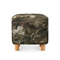 thumbnail image 2 of SCRAWLGOD Camo Forest Maple Leaf Print Square Ottoman Covers, Removable Ottoman Slipcover, Square Footstool Protector Covers Stretch Stool Cover Rectangular with Elastic Bottom, 2 of 7