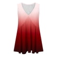 thumbnail image 3 of Plebaso V Neck Tank Tops for Women Gradient Color Ruffle Shirts Flowy Sleeveless Womens Summer Blouses, 3 of 5