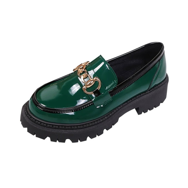 Mocassins Élégants Quatre Saisons à Bout Rond et Semelle Épaisse pour la Mode Décontractée pour Femmes