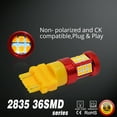 thumbnail image 3 of Alla Lighting 3156 3157 LED Bulbs 2600lm Extreme Super Bright Car Turn Signal Lights Reverse Lights Stop Brake Lights Tail Lights 4114 T25 3057 3457 4157 4057, Red, 3 of 5