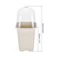 thumbnail image 3 of 10 Uds macetas de iniciación de siembra, maceta cuadrada de plástico esmerilado para vivero con tapa ventilada, jardines hortícolas, 3 of 5