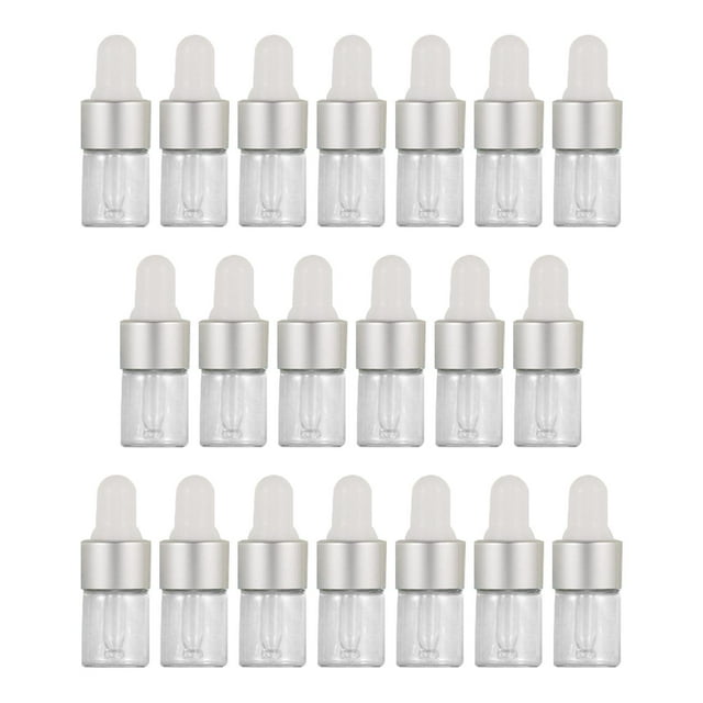 Frascos cuentagotas de vidrio vacíos 20 piezas Yuyangstore a prueba de fugas con Tintura dispensadora 1ml