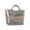B, variant on Tote Bag for Women Waterproof PVC Glossy Tote Bag Vintage Striped Faux-Woven Handbag for Work Travel Beach