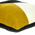 thumbnail image 5 of HomeRoots 476174 6 x 20 x 20 in. Black & Yellow Geometric Zippered 100 Percent Cotton Throw Pillow, 5 of 5