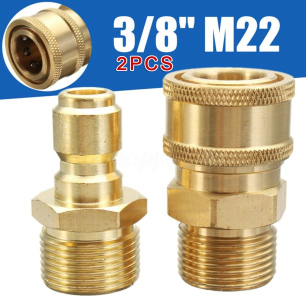 Pressure Washer Quick Release 14.8mm 3/8In Male To M22 Male Fitting