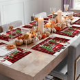 thumbnail image 5 of Red Truck Tree Christmas Snowman Placemats Set of 6, Red Black Buffalo Plaid Table Mats Washable Heat-Insulation Non-Slip Place Mats for Kitchen Dinner Table Indoor Outdoor Decor,13x19 Inch, 5 of 9
