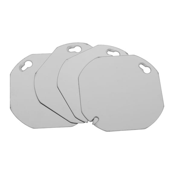 Raindrops Stainless Steel Metal Junction Box Cover, 4-Pack Electrical Outlet Plate with Finish