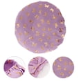 thumbnail image 3 of Unique Bargains 1pc Women Double Layer Shower Cap for Bathroom Vacation Travel Polyester Cotton PEVA Purple, 3 of 3