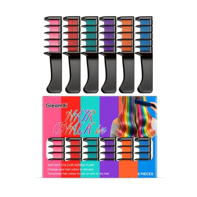 Juego De Peinetas Temporales GleamXi, Color De Cabello Suave, Desarrollo De Color Natural, Cobertura Uniforme, Crema Para El Cabello A La Moda,2 piezas