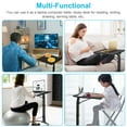 thumbnail image 3 of Moclever Folding Tray Table End Table, Portable Laptop Desk for Sofa Bed with 3 Adjustable Heights 3 Angles 55lbs Load for Home Office, White, 3 of 12