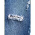 thumbnail image 7 of LiiYii Kids Girls High Waist Distressed Bell Bottom Stretchy Denim Pants Ripped Flared Jeans Trousers Blue 10, 7 of 7