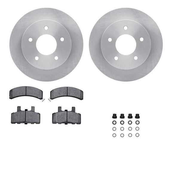 Dynamic Friction Company Front Brake Rotors with Heavy Duty Brake Pads includes Hardware 6212-48162