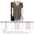 thumbnail image 2 of Blusa de manga corta, blusa de mujer de gran tamaño con mangas de pétalos y escote en V, blusa con mangas de pétalos, blusa con mangas de pétalos de vanguardia Características, 2 of 2