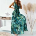 thumbnail image 5 of YUIVH Summer Dresses For Beach Floral Sundress Womens Summer Dresses V Neck Floral Elegant Casual Dresses Bohemian Beach Maxi Dresses Beach Sundress Travel Vacation Outfits, 5 of 9