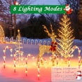 thumbnail image 4 of Qoosea 12Pack Outside Christmas Decorations Solar Candy Cane Lights, 72Led 8 Modes Waterproof Solar Christmas Holiday Outdoor Lights for Lawns Pathway Lights, 4 of 8