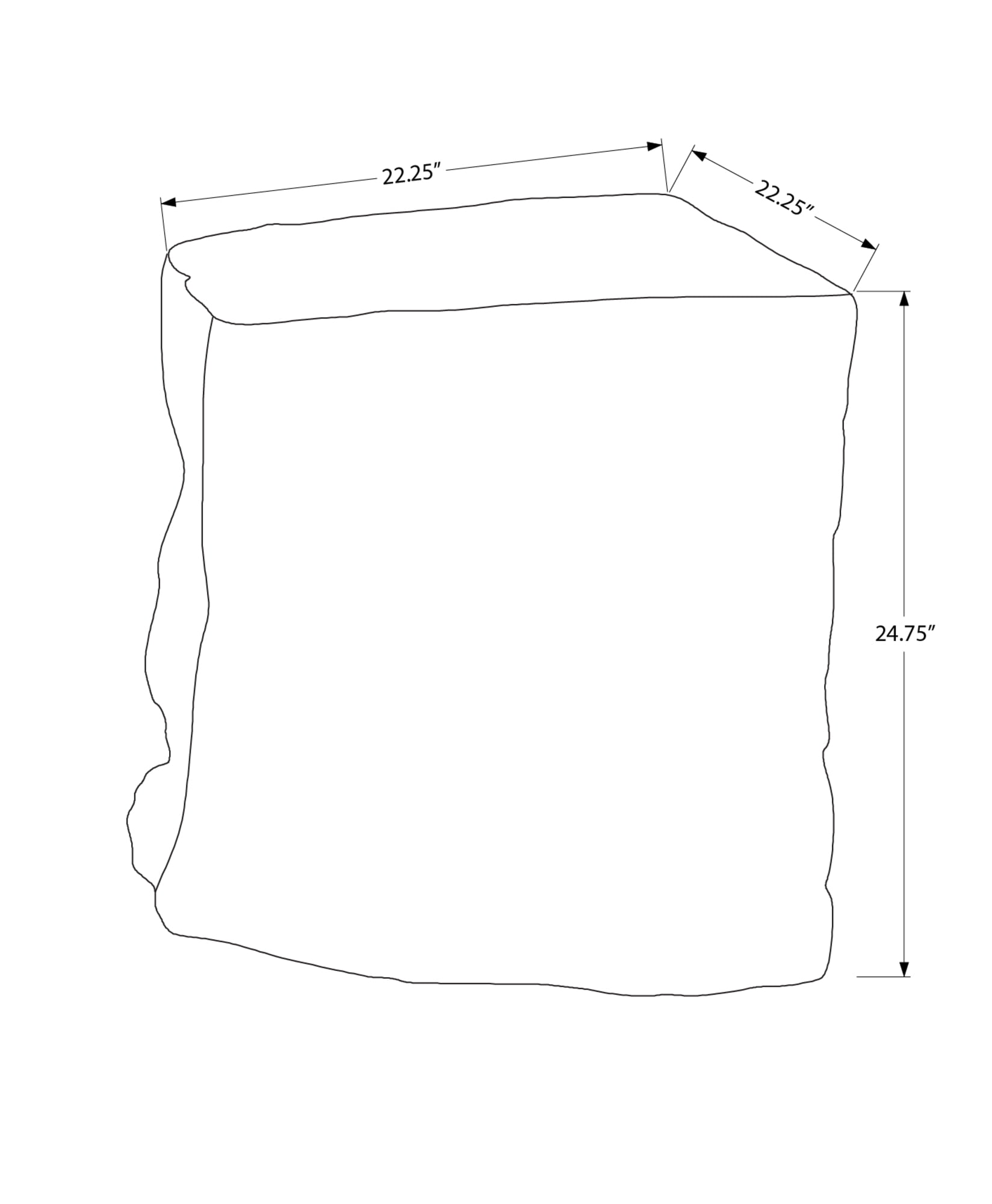 Monarch Specialties - Table D'Appoint, 25"H, Intérieur Ou Extérieur, Table D'Appoint, Table De Nuit, Bout, Chambre À Coucher, Salon, Noir, Contemporain, Moderne