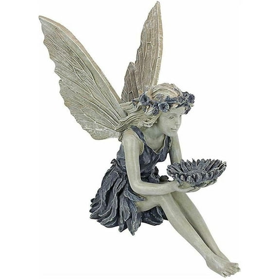 Sunflower Sitting Fairy Statue Garden Ornament Resin Craft Angel Sculpture Fairy Figurine Decor Landscaping Yard Park Lawn Home Patio Garden Decoration