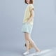 thumbnail image 3 of Traje de primavera y verano para mujer, nuevo estilo coreano, holgado, con pantalones cortos antienvejecimiento para hermanas, traje de estilo occidental, 3 of 5