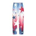 thumbnail image 5 of Men's American Flag Print Pants Casual Relaxed Breathable Pants Drawstring Patriotic Holiday Long Pants, 5 of 5