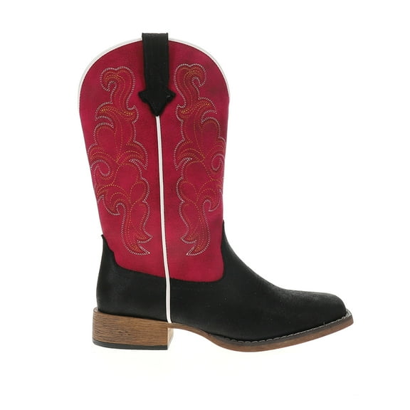 Roper Womens Cowboy Classic Embroidered Square Toe Pull On Cowboy  Mid Calf