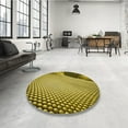 thumbnail image 3 of Ahgly Company Indoor Round Patterned Dark Bronze Brown Area Rugs, 7' Round, 3 of 6