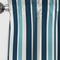 thumbnail image 4 of Designart "Maritime Azure Stripes I" Striped Blackout Curtain Single Panel, 4 of 4