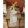 thumbnail image 4 of Hokiten Table Runners 72 Inches Long Dress Scarves, Middle Century Farmhouse Kitchen/Dining Table Runner, Coffee Tablerunners, Botanical Modern Yellow Blue Teal Beige Geometric 13x72 Inch, 4 of 7
