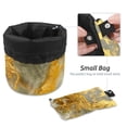 thumbnail image 4 of PhooArto Drawstring Cosmetic Bag, Barrel Shaped Portable Travel Makeup Bags, White Golden Marble Texture Large Capacity Waterproof Multifunctional Bucket Toiletry Bag, 4 of 6