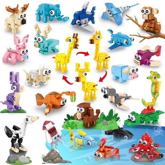Bloques Construccion High Godo 20001 Animales 24u