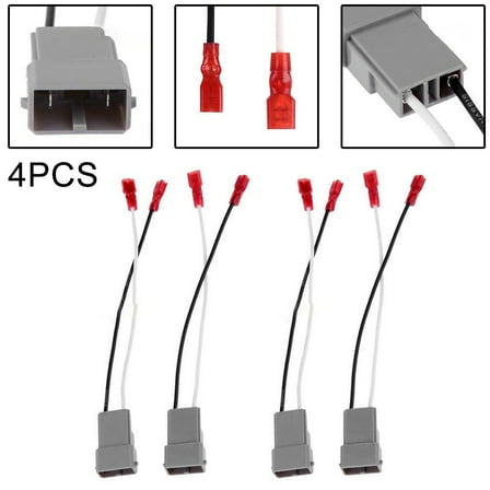 39) For Honda For CRV Speaker Connector Wire Harness Adapter Fit for Various For Honda Models Set of 4 Easy Installation