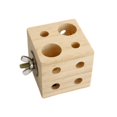 thumbnail image 1 of Juguete para masticar pájaros, caja de forrajeo de fácil instalación, conveniente juguete para con agujeros, pájaro 59 cm x 59 cm x 59 cm Yuyangstore Juguetes para masticar pájaros, 1 of 8