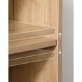 thumbnail image 6 of Mid-Century Modern Storage Cabinet With Woven Rattan Doors Natural Finish Adjustable Shelves, 6 of 7
